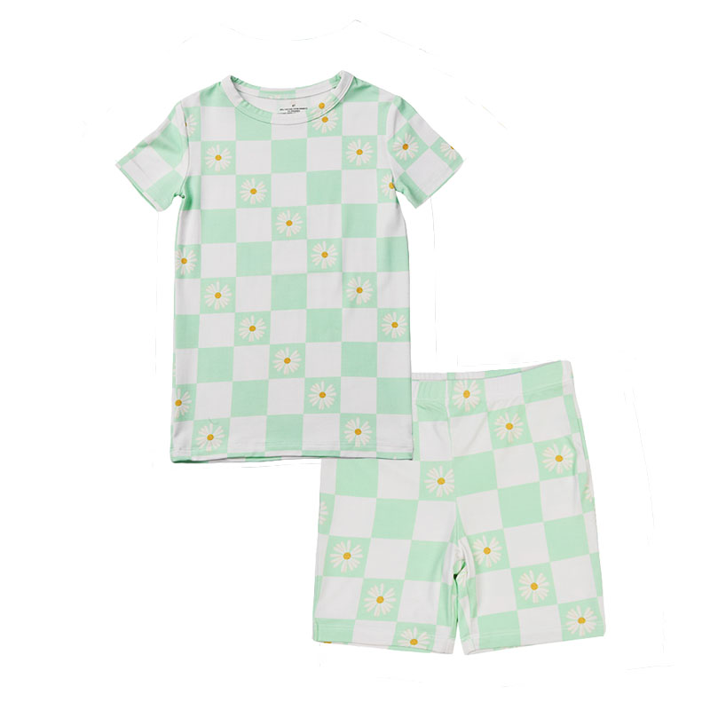 Short sleeve and shorts two piece pajamas